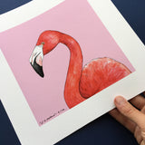 Flamingo are print signed and unframed