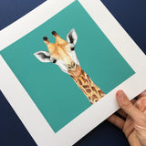 Giraffe print unframed