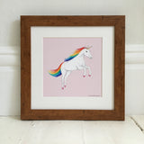 Rainbow unicorn art print